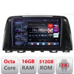 Navigatie Mazda 6 2013-2017 Edotec QLED 2K, 16GB RAM, 512GB, Android