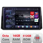 Navigație Toyota Corolla 2019+ Edotec QLED 2K, 16GB RAM, 512GB, 360