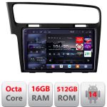 Navigatie Android VW Golf 7 2013-2020 Edotec QLED 2K 16GB RAM 512GB
