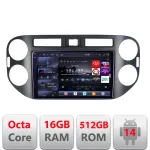 Navigatie Android VW Tiguan si Golf Plus 2012-2016 QLED 2K 16+512GB