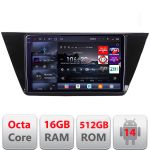 Navigație Android Volkswagen Touran 2016+ Edotec QLED 2K 16GB RAM 512GB