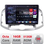 Navigație Android Chevrolet Captiva 2012-2018 manuală, QLED 2K, 16GB+512GB