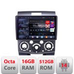 Navigație Android Ford Ranger și Mazda BT50 2007-2012 QLED 2K 16GB+512GB