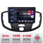 Navigatie Ford Transit V363 2015-2021 Android radio gps internet 8 core QLED 2K 16+512GB 360 Edotec