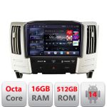 Navigatie Lexus RX300 2003-2008 Android radio gps internet 8 core QLED 2K 16+512GB 360 Edotec