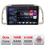 Navigație Android Nissan Micra 2002-2010 QLED 2K GPS 16GB+512GB