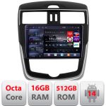 Navigație Android Nissan Pulsar 2014-2018 QLED 2K, 16GB RAM, 512GB
