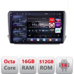 Navigație Android Peugeot 208/2008 2012-2018 QLED 2K 16GB+512GB 360