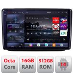 Navigație Android Skoda Fabia 2 2009-2014 QLED 2K, 16GB RAM, 512GB