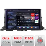 Navigatie Android Toyota Highlander 2013-2018 QLED 2K 16GB RAM 512GB