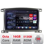 Navigatie Toyota Land Cruiser L100 2002-2008 Edotec Kit-L100 8 core QLED 2K 16+512GB 360 Android Waze USB Navigatie Internet Youtube Radio