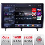 Navigatie Honda Civic 2022- Qled 2K Octa Core 16+512GB LTE 4G DSP Wifi 5Ghz android auto carplay radio gps internet kit-civic2022+EDT-E810-2K