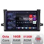 Navigație Android Toyota Prius 2015+ Edotec QLED 2K, 16GB RAM, 512GB