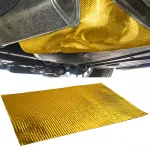 Mată de protecție termică pentru evacuare, autoadezivă, din aluminiu ceramic, aurie, 1,5mm, 50cmx50cm, 500°C Performance AutoTuning