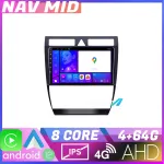 Navigatie Audi A6 Android 12 Octa Core 4GB RAM 64GB ROM 720P CarPlay