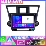 Navigație Toyota Highlander 2007-2013 Android 12, 4GB RAM, 64GB, CarPlay