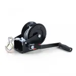 Winch manual pentru remorcă, cablu negru cu 10 metri de cablu de oțel, 800 kg Performance AutoTuning