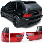 Lumini spate din sticlă clară roșu negru fumurii, potrivite pentru BMW X5 E53 99-03 Performance AutoTuning