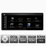 Navigație Android Audi A4 A5 2009-2014, 12.3 inch QLED 2K, 12+256GB