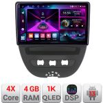 Navigatie Android Citroen C1 Peugeot 107 Toyota Aygo 2005-2014, 4GB RAM, 64GB