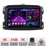 Navigatie Android Fiat 500 2015-2021, 4GB RAM, 64GB, ecran 1K