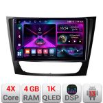 Navigatie Mercedes W211 W219 A-090  4+64 InCell Display 1K Android Waze USB Navigatie Internet Youtube Radio