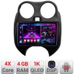 Navigație Android Nissan Micra 2010-2014 cu GPS, 4GB RAM, 64GB și ecran 1K