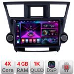 Navigație Android Toyota Highlander 2007-2013, GPS, 4GB RAM, 64GB, InCell 1K
