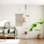 Ansamblu pisici podea până la tavan gri deschis 258,5-284,5 cm GartenMobel Dekor