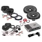 Pachet audio BMW Seria E/F/G cu DSP, subwoofere si cablaje plug and play