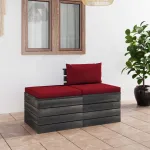 Set mobilier grădină din paleți, 2 piese, cu perne, lemn de pin GartenMobel Dekor