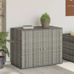 Dulap de depozitare de grădină, gri, 100x55,5x80 cm, poliratan GartenMobel Dekor