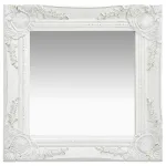 Oglindă de perete în stil baroc, alb, 40 x 40 cm GartenMobel Dekor