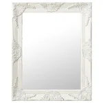 Oglindă de perete în stil baroc, alb, 50 x 60 cm GartenMobel Dekor