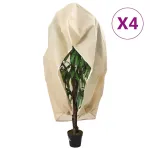 Protecție de fleece plante cu fermoar 4 buc 70 g/m² 3,93x3 m GartenMobel Dekor