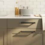 Mânere de dulap, 10 buc., negru, 192 mm, oțel inoxidabil GartenMobel Dekor