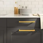 Mânere de dulap, 20 buc., auriu, 224 mm, oțel inoxidabil GartenMobel Dekor