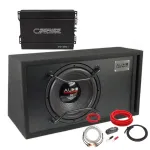 Pachet subwoofer auto pasiv 12 inch cu amplificator monobloc si cablaj OFC