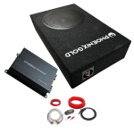 Kit subwoofer auto slim Phoenix Gold 8 inch cu amplificator si cablaj