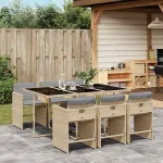 Set mobilier pentru grădină, 7 piese, cu perne, bej, poliratan GartenMobel Dekor