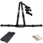 Centura de siguranță Tenzo-R Sport cu prindere în 3 puncte și pernă pentru centură, set negru Performance AutoTuning