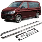 Bare laterale din oțel inoxidabil lustruit, potrivite pentru VW T5 T6 T6.1 cu ampatament lung Performance AutoTuning
