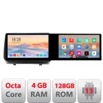 Navigație Renault Clio 3 2005-2013 cu 2 ecrane 21.6 inch Android 4+128GB