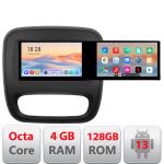 Navigație Renault Trafic 2014-2018 Android 2 ecrane 21.6 inch 4GB+128GB
