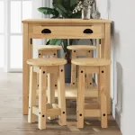 Set mobilier de bar, 5 piese, lemn masiv de pin GartenMobel Dekor