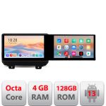 Navigatie Android Jeep Wrangler 2018+ cu 2 ecrane 21.6 inch, 4GB RAM, 128GB