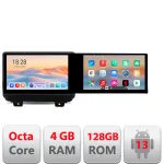Navigatie Android Jeep Wrangler 2018+ cu 2 ecrane 21.6 inch, 4GB RAM, 128GB