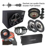 Pachet car audio complet pentru Dacia Duster cu Audio System Full Carbon