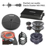Pachet car audio Dacia Duster MX PRO cu DSP, subwoofer activ si difuzoare
