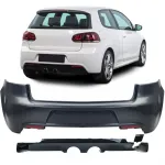 Bumper sportiv spate cu difuzor, potrivit pentru VW Golf 6 R20 2008-2013 Performance AutoTuning